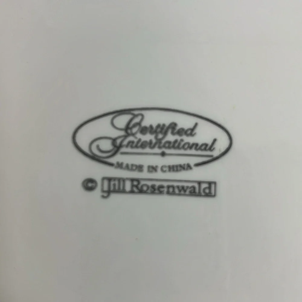 Jill Rosenwald Plates Set of 4 Abstract Floral Salad Plates